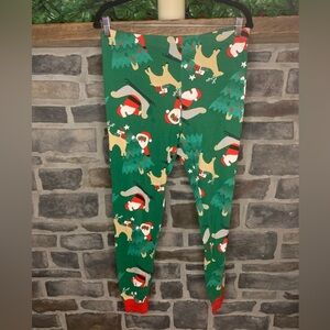 Black Santa Cotton Snug Pajama Pants